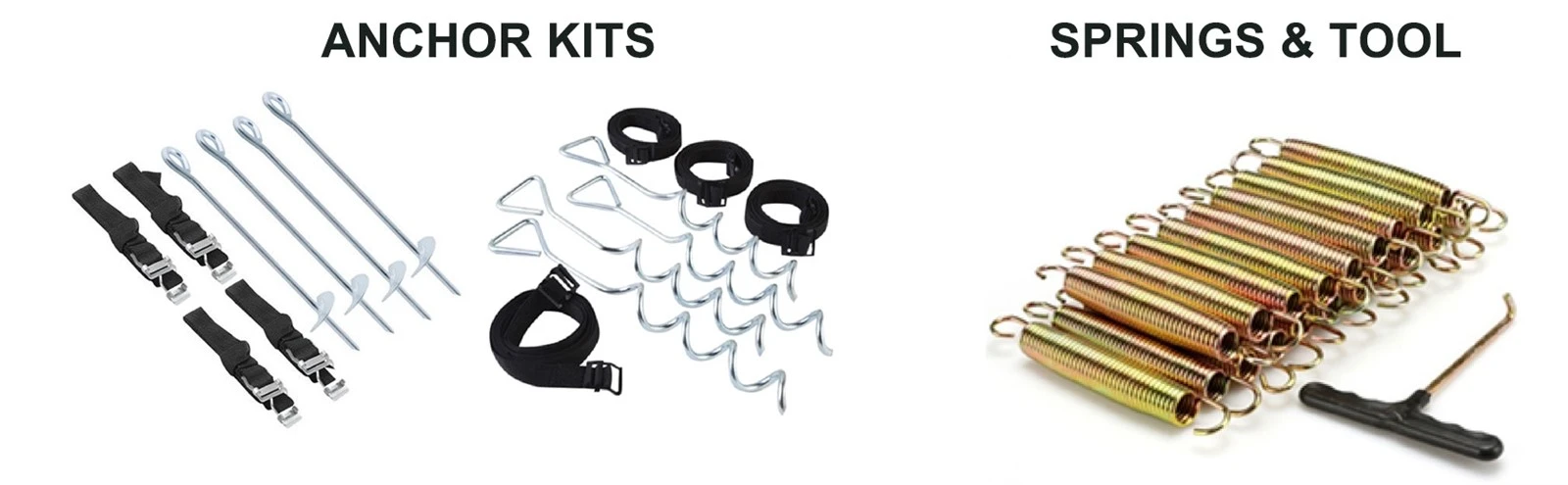 garden trampoline spring and tool